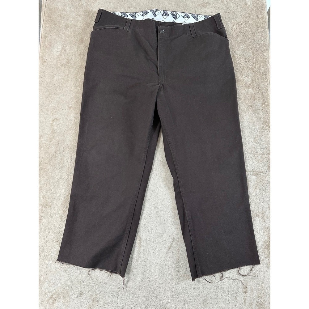 Vintage Ben Davis  Work Pants Men's 42x27 Raw Hem Custom Cutoff Relaxed‎ Fit EUC